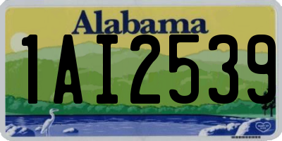 AL license plate 1AI2539