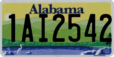 AL license plate 1AI2542