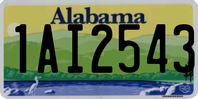 AL license plate 1AI2543
