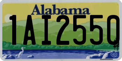 AL license plate 1AI2550
