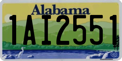 AL license plate 1AI2551