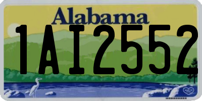 AL license plate 1AI2552