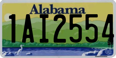AL license plate 1AI2554