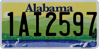 AL license plate 1AI2597