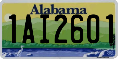 AL license plate 1AI2601