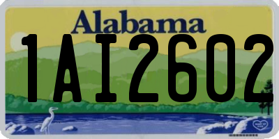 AL license plate 1AI2602