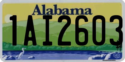 AL license plate 1AI2603