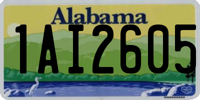 AL license plate 1AI2605