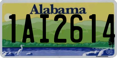 AL license plate 1AI2614