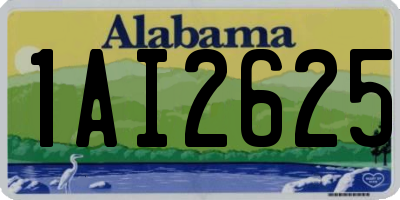 AL license plate 1AI2625
