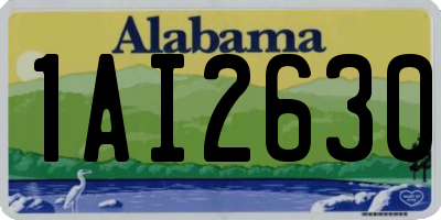 AL license plate 1AI2630