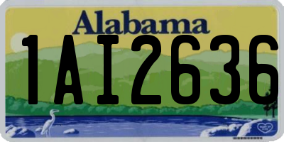 AL license plate 1AI2636