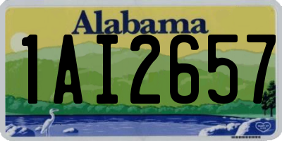 AL license plate 1AI2657