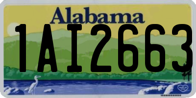 AL license plate 1AI2663