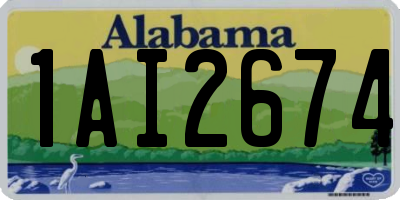 AL license plate 1AI2674