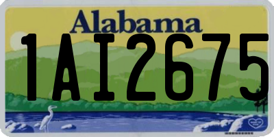 AL license plate 1AI2675