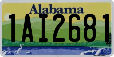 AL license plate 1AI2681
