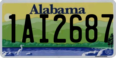 AL license plate 1AI2687