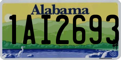 AL license plate 1AI2693