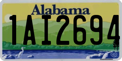 AL license plate 1AI2694