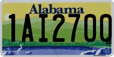 AL license plate 1AI2700