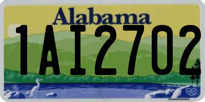 AL license plate 1AI2702