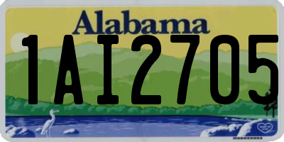 AL license plate 1AI2705