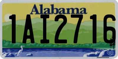 AL license plate 1AI2716