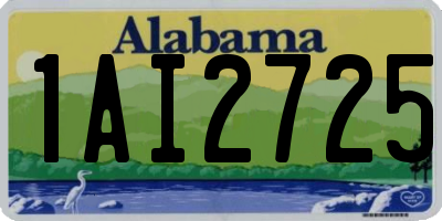 AL license plate 1AI2725