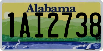 AL license plate 1AI2738