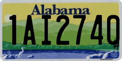 AL license plate 1AI2740