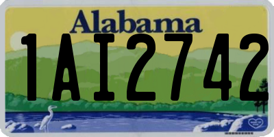 AL license plate 1AI2742