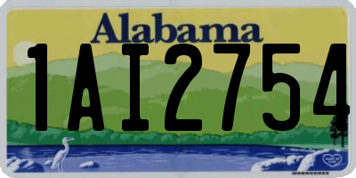 AL license plate 1AI2754