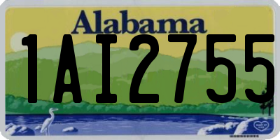 AL license plate 1AI2755