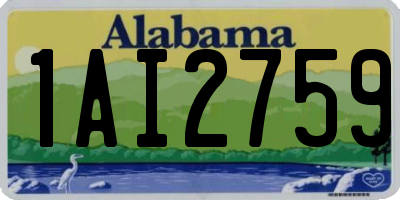 AL license plate 1AI2759