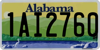 AL license plate 1AI2760
