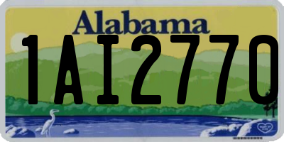 AL license plate 1AI2770
