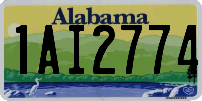 AL license plate 1AI2774