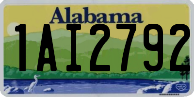 AL license plate 1AI2792