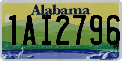 AL license plate 1AI2796