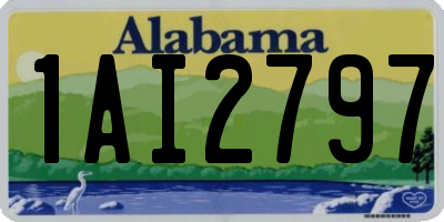 AL license plate 1AI2797