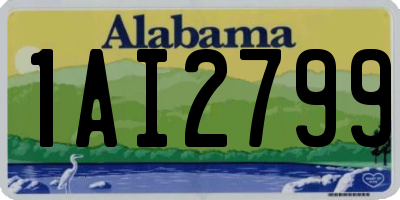 AL license plate 1AI2799