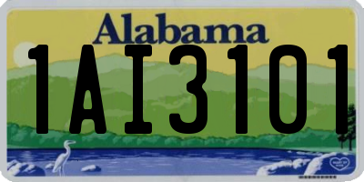 AL license plate 1AI3101