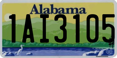 AL license plate 1AI3105