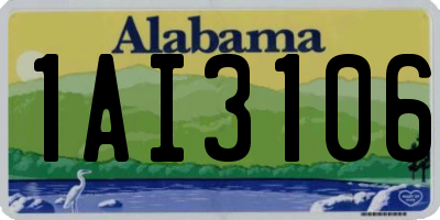 AL license plate 1AI3106