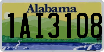 AL license plate 1AI3108