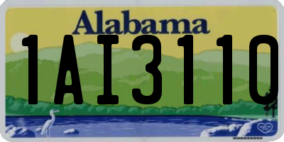 AL license plate 1AI3110