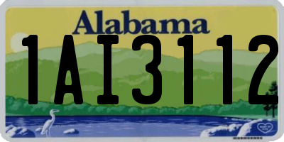 AL license plate 1AI3112