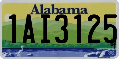 AL license plate 1AI3125