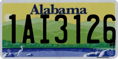 AL license plate 1AI3126